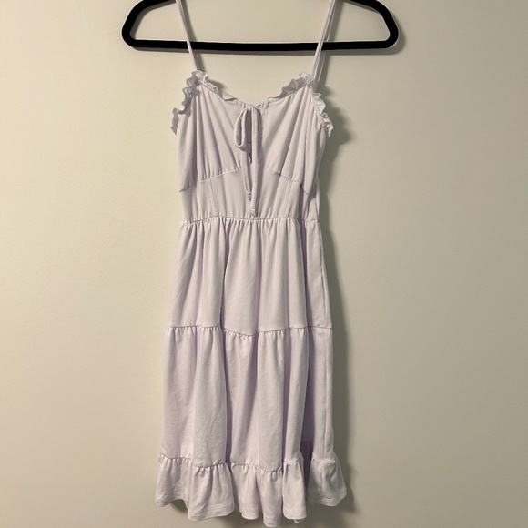 White summer tiered dress | Size XS | New - Picture 1 of 3